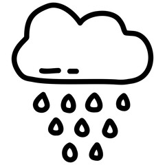 handdrawn rain icon