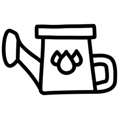handdrawn watering can icon