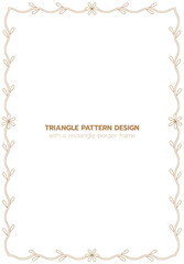 Leaf and flower pattern design with a rectangle border frame