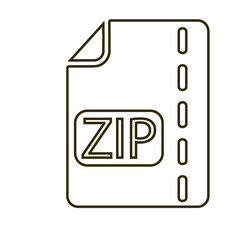 Zip file Isolated Vector icon 