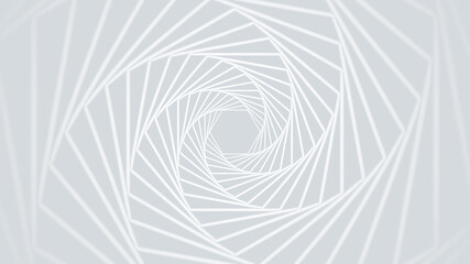 Abstract white spiral lines pattern on clean background