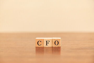 CFOの文字。最高財務責任者。Chief Financial...