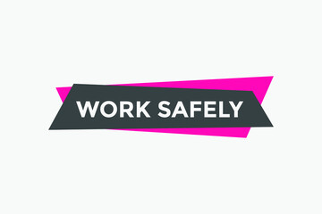 work safety text button template for media player, website, banner, app
