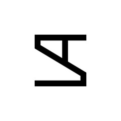 simple abstract monogram  letter  sa logo design template
