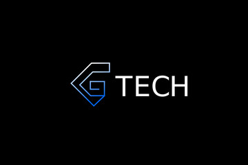simple tech letter g modern logo design template