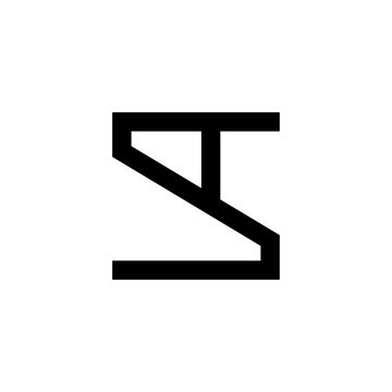 simple abstract monogram  letter  sa logo design template