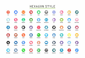 Art & Designing, drawing and web and graphic design icons set. Glyph Flat vector illustration.