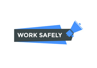 work safety text button template for media player, website, banner, app
