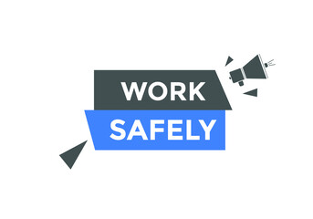 work safety text button template for media player, website, banner, app
