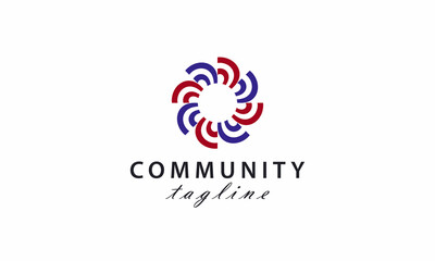 Business logo. Community and support concept created with simple abstract elements.