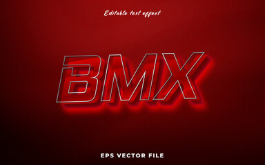 red BMX editable text effect