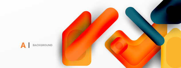 Minimal geometric abstract background. Colorful geometric blocks. Lines, squares and triangles composition wallpaper