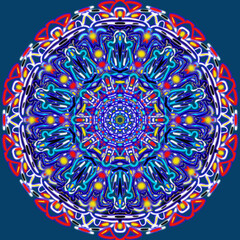 Mandala complessa colorata