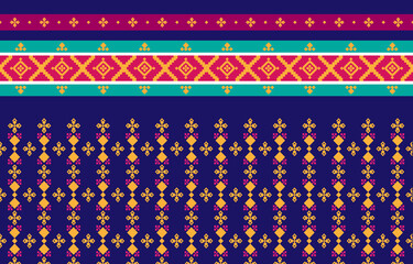 Abstract geometric and tribal patterns, usage design local fabric patterns, Design inspired by indigenous tribes. geometric Vector illustration