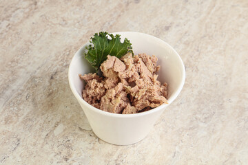 Liver pate in the bowl