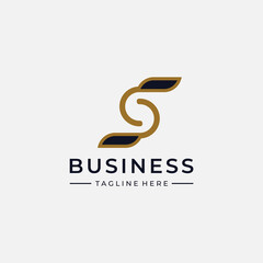 Fototapeta premium luxury letter S logo design template elements