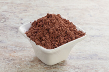 Natural organic cocoa powder for culinary