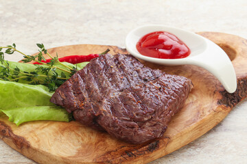 Grilled machete skirt beef steak