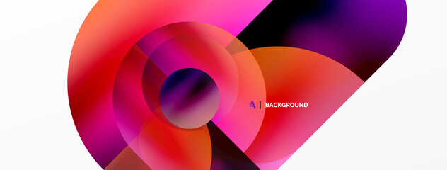 Fototapeta premium Digital web futuristic template. Circle composition abstract background. Vector Illustration For Wallpaper, Banner, Background, Card, Book Illustration, landing page
