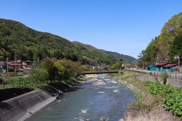 Fototapeta na wymiar 奈良井川（長野県塩尻市）