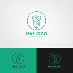 Tree leaf logo template design vector , icon illustration