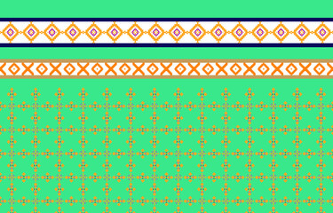 Abstract geometric and tribal patterns, usage design local fabric patterns, Design inspired by indigenous tribes. geometric Vector illustration