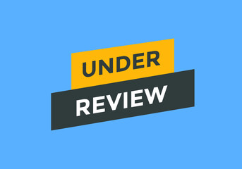 under review. Colorful web banner template under review text.
