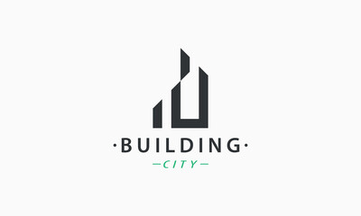 Building logo. Modern cityscape, architect, building and property logo design template.