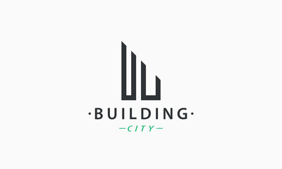 Building logo. Modern cityscape, architect, building and property logo design template.