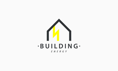 Energy house logo design template.