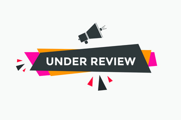 under review. Colorful web banner template under review text.
