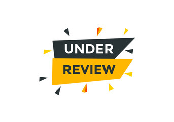 under review. Colorful web banner template under review text.
