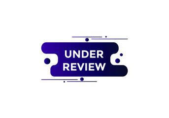 under review. Colorful web banner template under review text.
