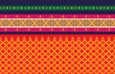 
Abstract geometric and tribal patterns, usage design local fabric patterns, Design inspired by indigenous tribes. geometric Vector illustration
