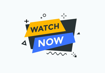 Watch now button template for media player, website, banner, app
