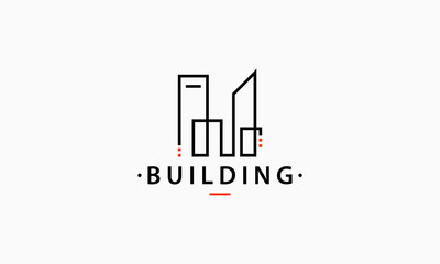 Cityscape logo design template. Abstract building composition sign. Design for architecture, planning, structure, construction, real estate, property, building, apartment, residence and skyscrapers.