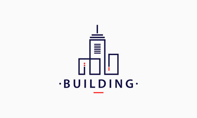 Cityscape logo design template. Abstract building composition sign. Design for architecture, planning, structure, construction, real estate, property, building, apartment, residence and skyscrapers.