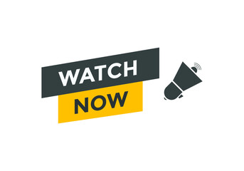 Watch now button template for media player, website, banner, app
