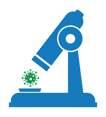 microscope researching virus