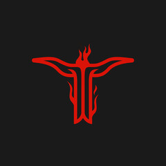 creative letter T logo design. Vector illustration of letter T and Horn. modern logo design vector icon template