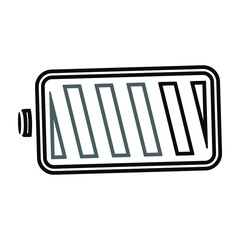 Battery charging charge indicator icon. 