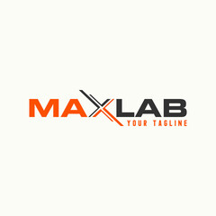Simple but unique letter or word X in MAXLAB sans serif font image graphic icon logo design abstract concept vector stock. Can be used as symbol related to sport or monogram