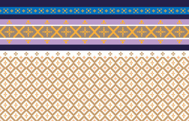 Abstract geometric and tribal patterns, usage design local fabric patterns, Design inspired by indigenous tribes. geometric Vector illustration