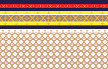 Abstract geometric and tribal patterns, usage design local fabric patterns, Design inspired by indigenous tribes. geometric Vector illustration