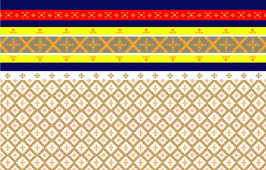 Abstract geometric and tribal patterns, usage design local fabric patterns, Design inspired by indigenous tribes. geometric Vector illustration