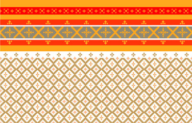 Abstract geometric and tribal patterns, usage design local fabric patterns, Design inspired by indigenous tribes. geometric Vector illustration