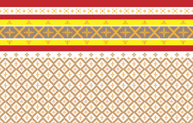 Abstract geometric and tribal patterns, usage design local fabric patterns, Design inspired by indigenous tribes. geometric Vector illustration