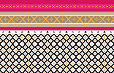 Abstract geometric and tribal patterns, usage design local fabric patterns, Design inspired by indigenous tribes. geometric Vector illustration