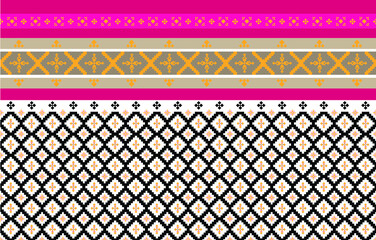 Abstract geometric and tribal patterns, usage design local fabric patterns, Design inspired by indigenous tribes. geometric Vector illustration