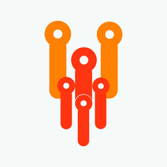 creative modern electronics and monogram logo design
